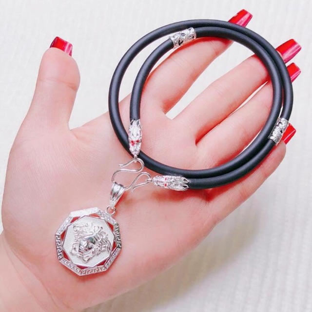 DÂY DA ĐẦU RỒNG KÈM MẶT NAM TÍNH BẠC TA