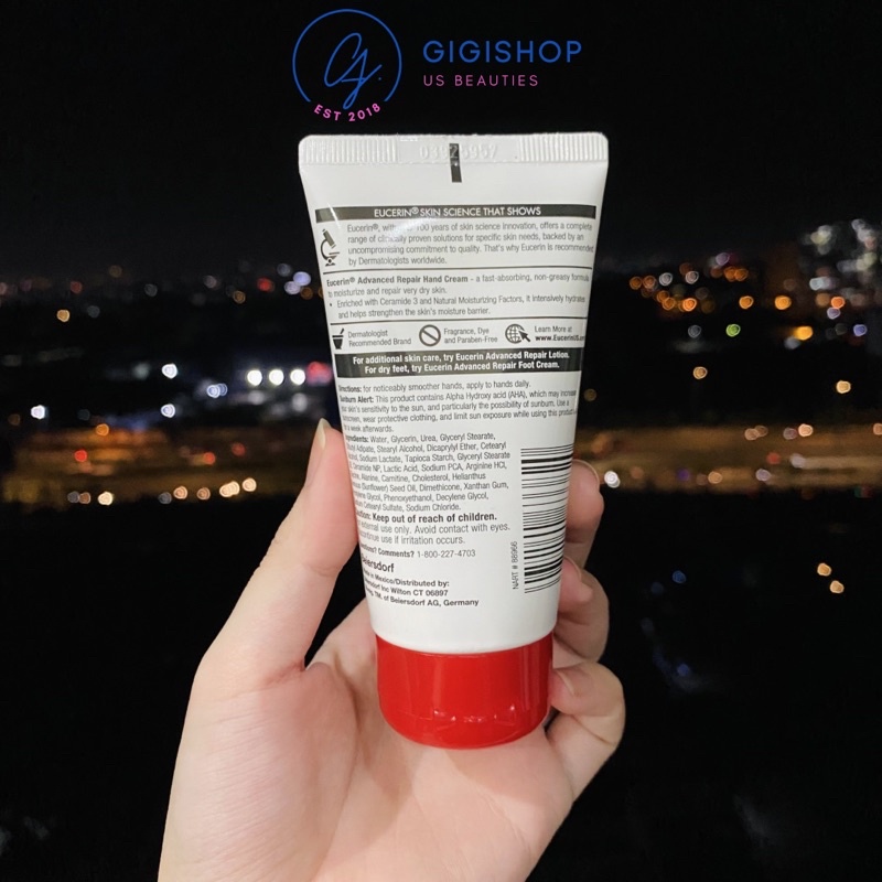 Kem Dưỡng Dành Cho Tay Khô Eucerin Advanced Repair Hair Cream 78g