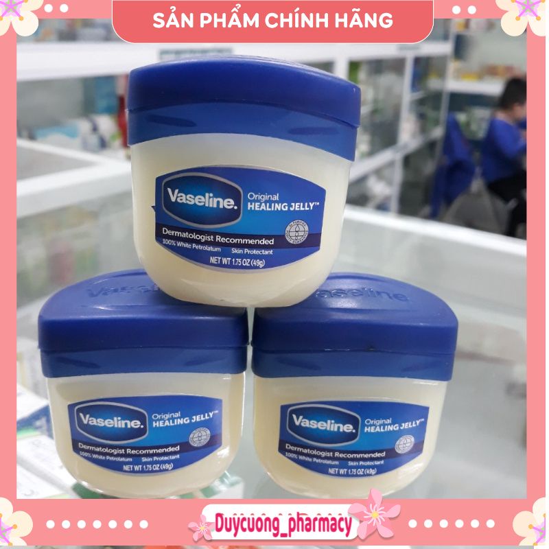 Kem Vaseline hộp 49g, giữ ẩm, chống nứt nẻ, dưỡng da tay, chân, môi, toàn thân, bảo vệ da toàn diện cho mùa đông