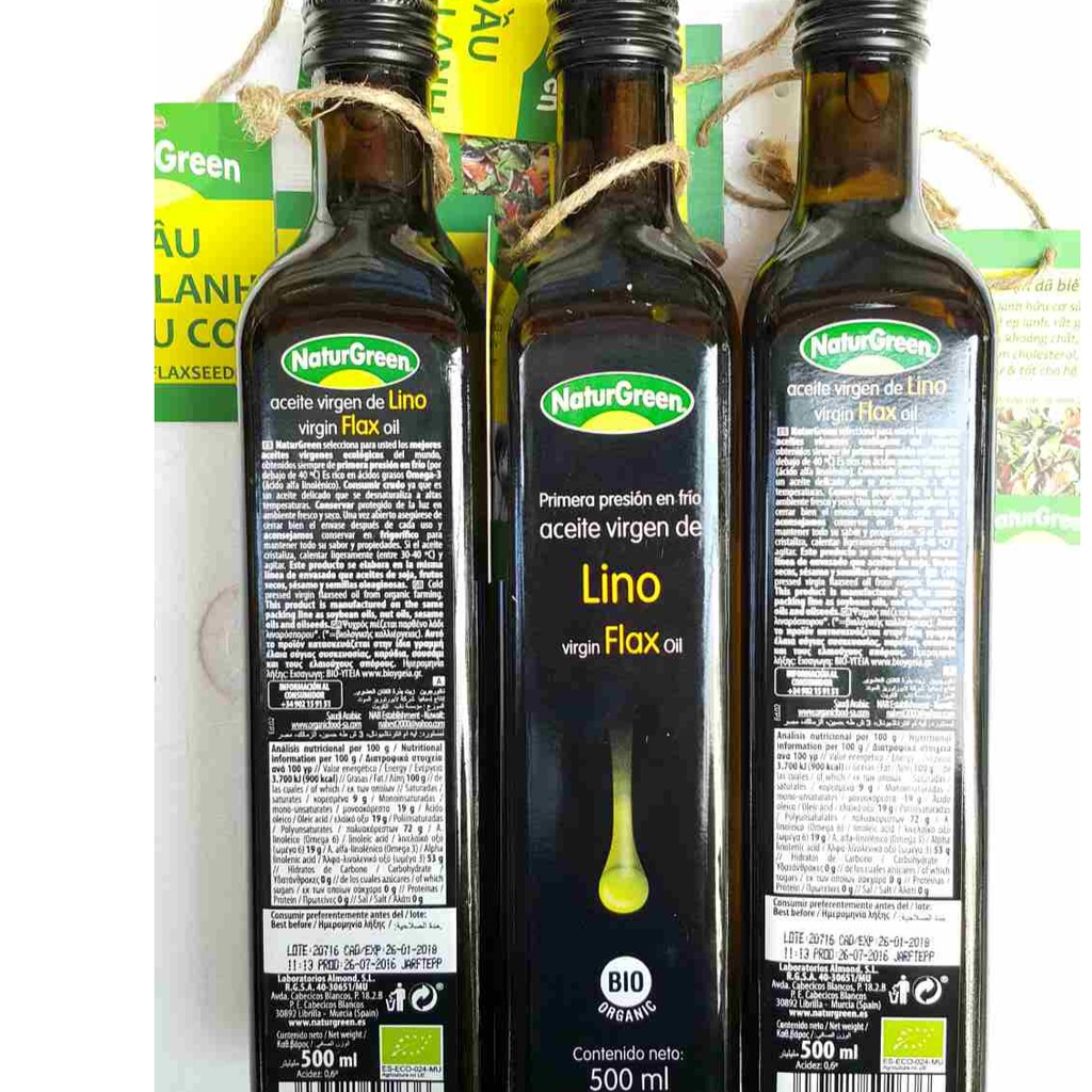 Dầu hạt lanh hữu cơ 250ml