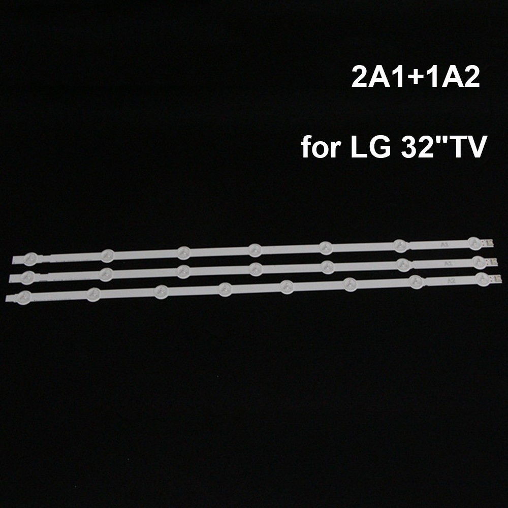 GLENES 32LN5180 Backlight Strip 32LN545B for LG 32"TV LED Strip 630mm 1204A 32LN5100 32ln570V 32LN5700-CB 6916L-1105A 7 LED+8 LED/Multicolor