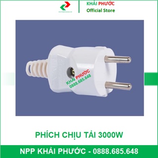 PHÍCH CHUI CHUÔI CẮM ĐIỆN ĐỰC DƯƠNG CÔNG NGHIỆP CHỊU TẢI 3000W MÀU TRẮNG GIÁ RẺ - KHẢI PHƯỚC ELECTRIC