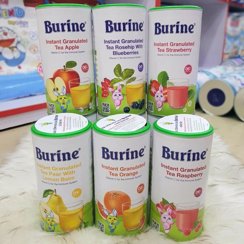 Trà Cốm Hoa Quả Burine Bổ Sung Vitamin C, Tăng Đề Kháng Cho Bé Từ 4 Tháng