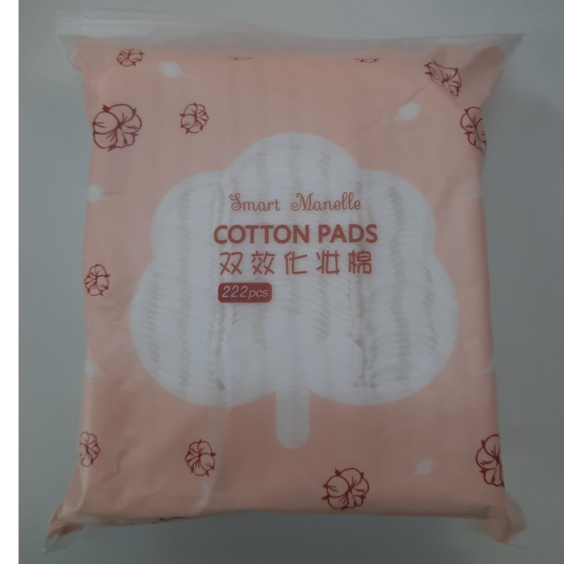 Bông tẩy trang bịch lớn 222 miếng dạng túi ZIP tiện lợi, thương hiệu Smart Manelle hàng nội địa Trung