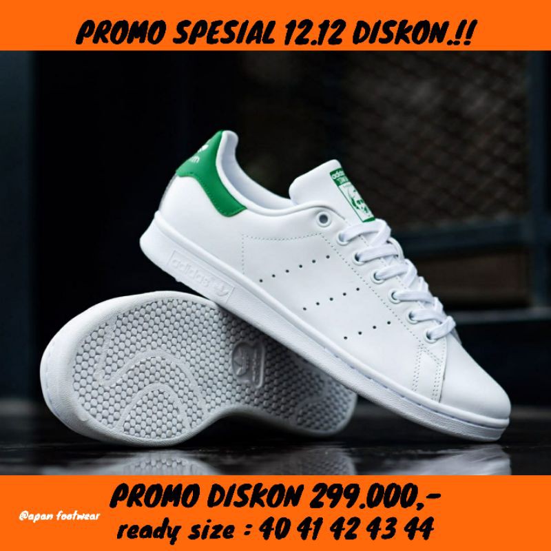 Giày Thể Thao Adidas Stan Smith Màu Trắng Xanh Lá