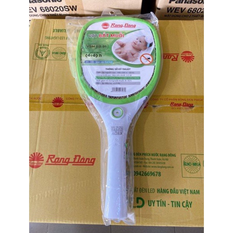 Vợt bắt muỗi Rạng Đông・BH 12 THÁNG・Vợt muỗi chính hãng-An toàn-Bền bỉ-Hiệu quả