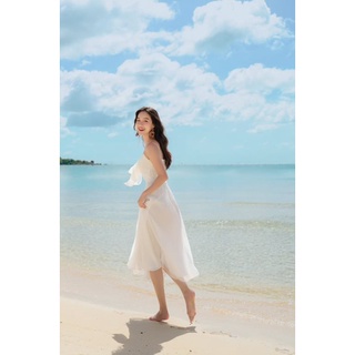 OLV - Đầm Bow Tie Maxi in White