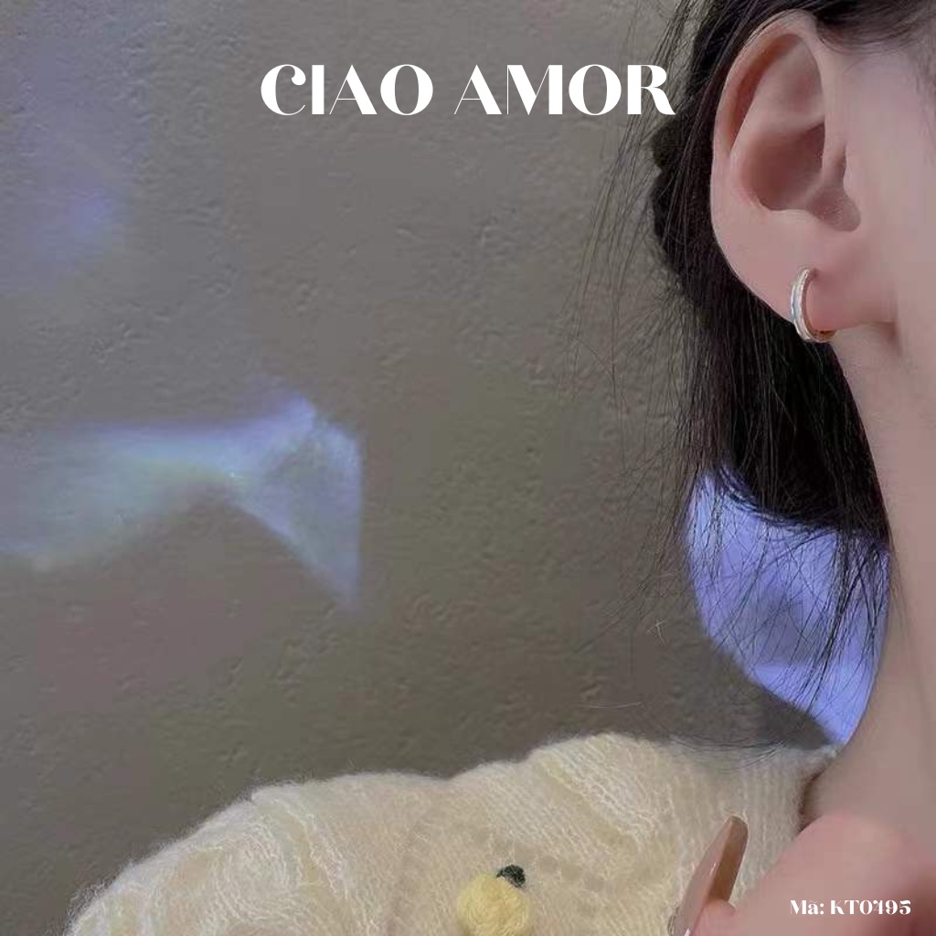 Khuyên tai nữ, Bông tai nữ vòng ôm tai mảnh thanh lịch Trang sức Ciao Amor - KT0495