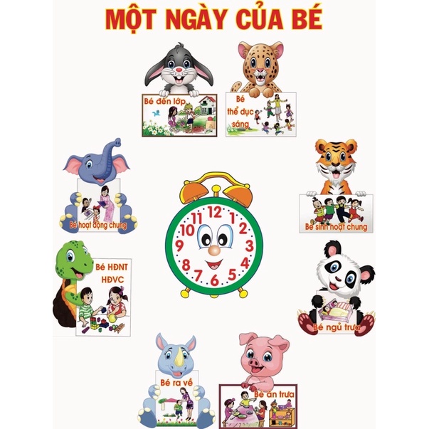 Một ngày của bé - Trang trí mầm non