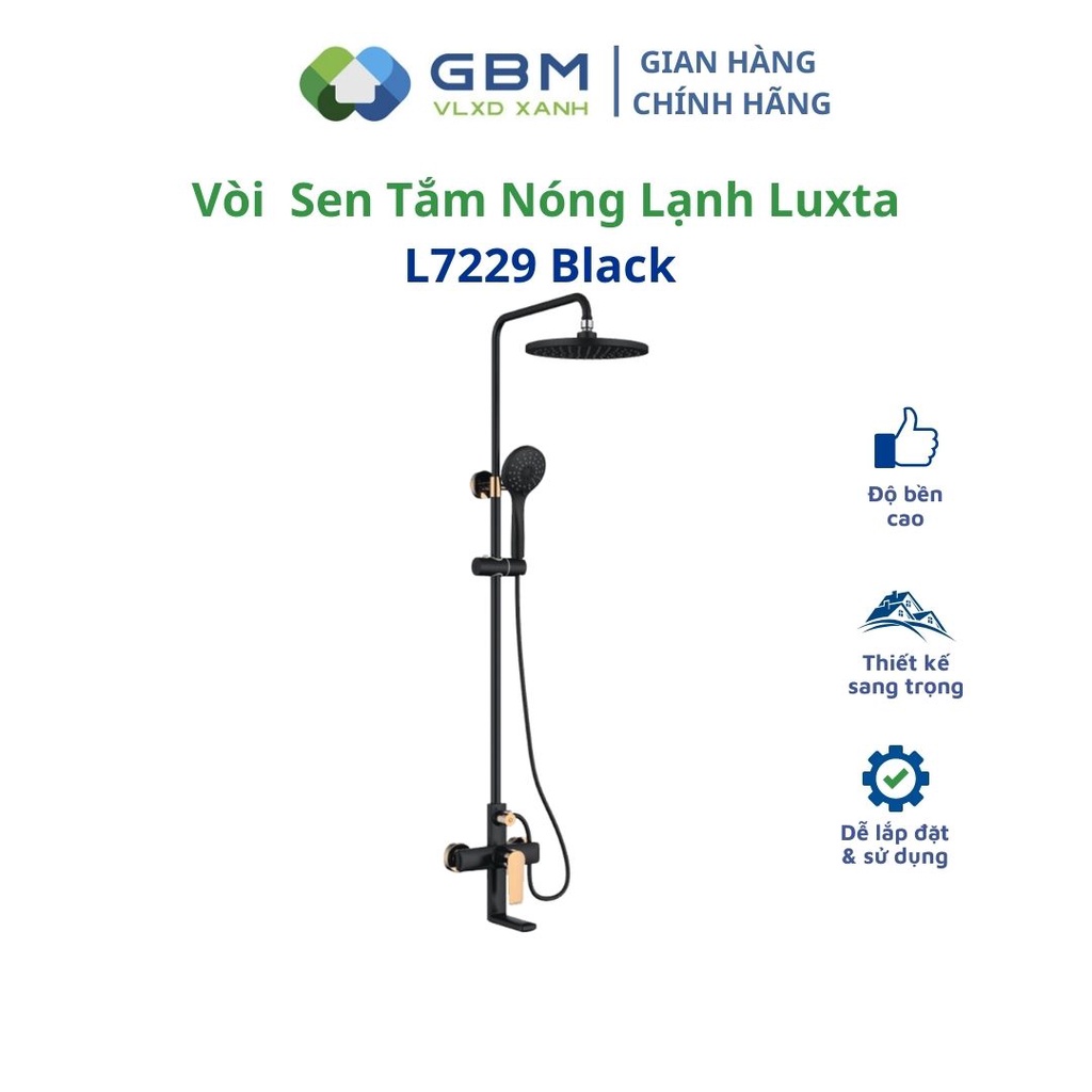 [Mã BMBAU300 giảm 10% đơn 499K] Sen Tắm Đứng Nóng Lạnh Luxta L7229 Black -VLXD XANH