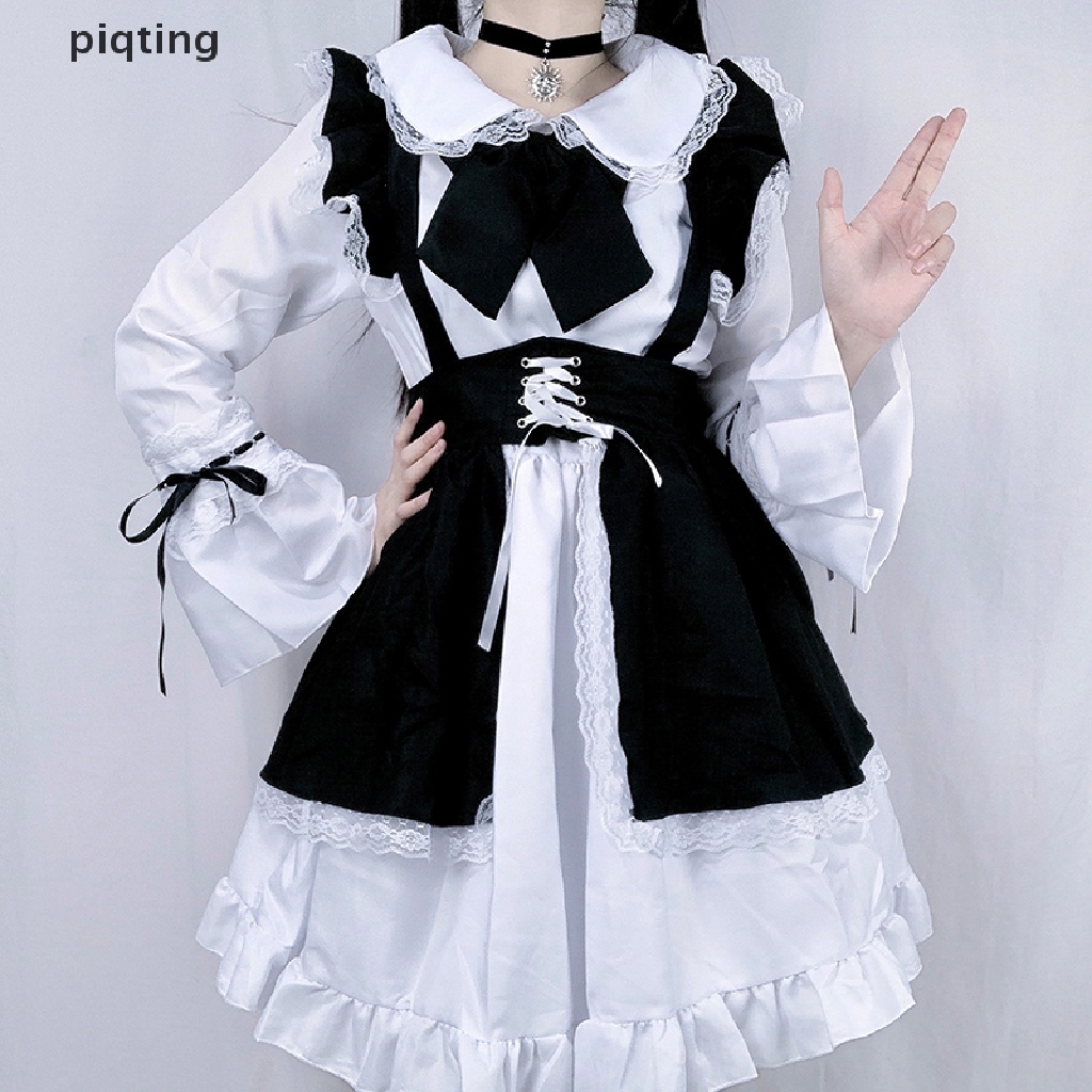 Piqt Women Maid Outfit Anime Dress Apron Dress Lolita Dress Men Cafe Costume Cosplay .