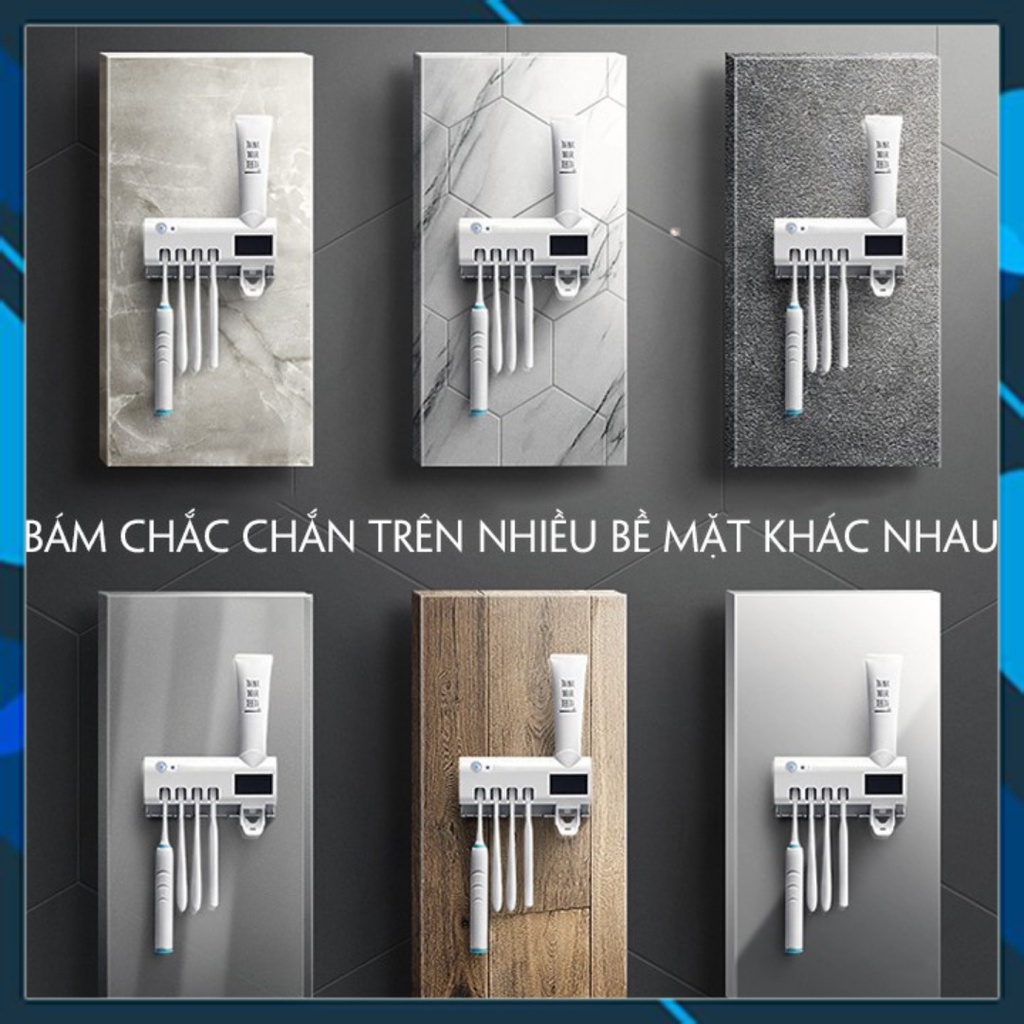 MÁY KHỬ TRÙNG DIỆT KHUẨN BÀN CHẢI ĐÁNH RĂNG BẰNG TIA UV - GIÁ TỰ ĐỘNG NHẢ KEM