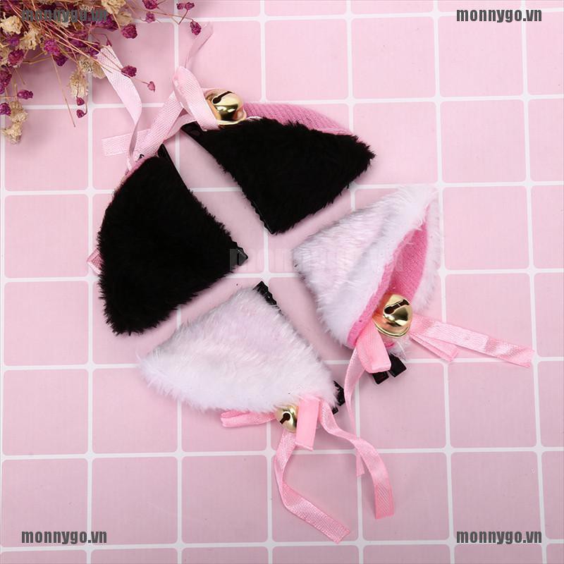 <monnygo+COD>Cosplay Party Cat Fox Long Fur Ears Lovely Bell Costume Hair C