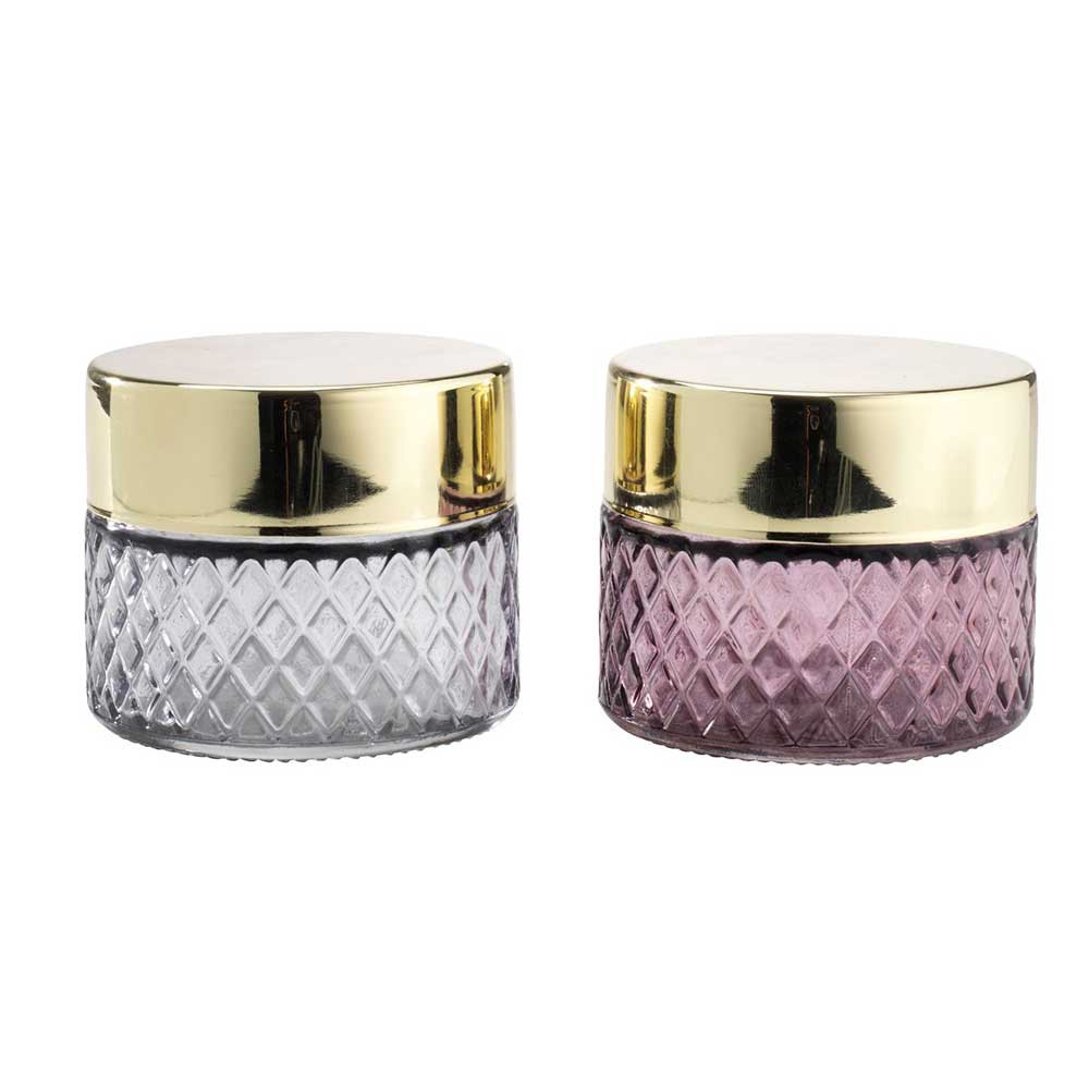 Hộp đựng | JYSK Lucksta | thủy tinh hồng/xám | DK8x6cm