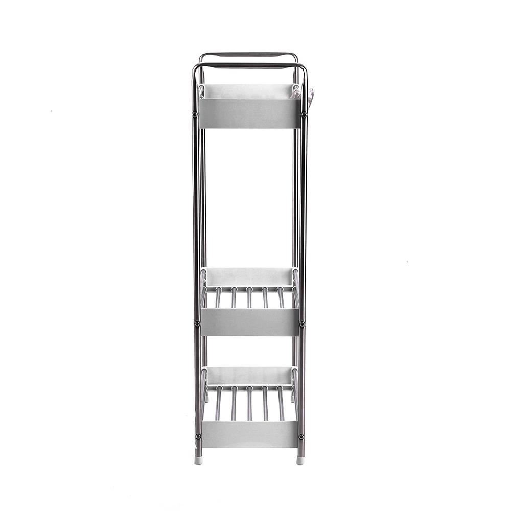 HomeBase KECH Giá 3 tầng bằng thép không gỉ Thái Lan HBS-03 W26xH59,5xD5,1cm màu bạc