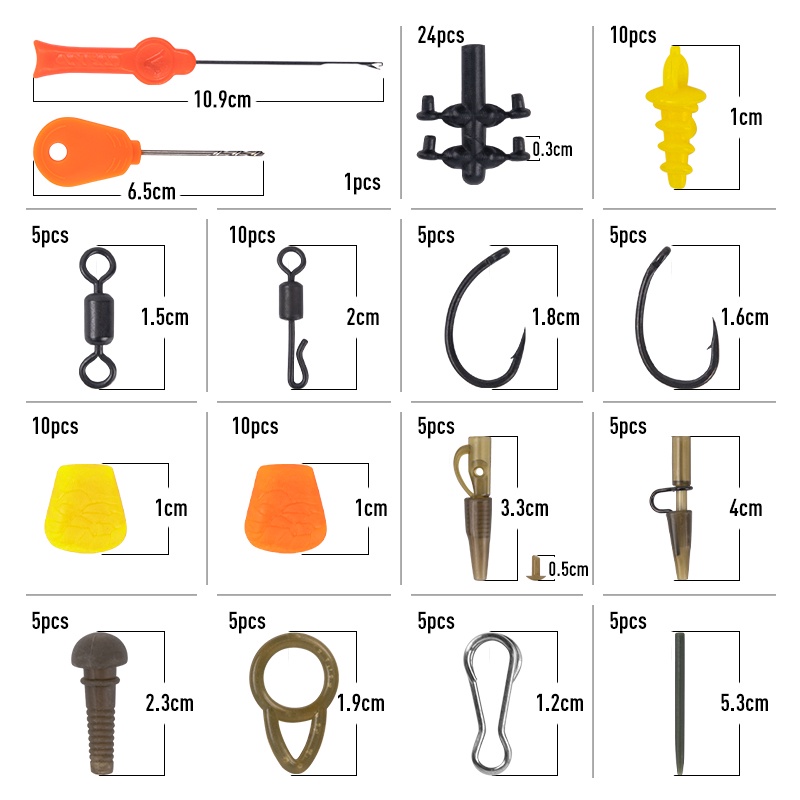 Set 100 phụ kiện câu cá CARPKING Kingdom chuyên dụng