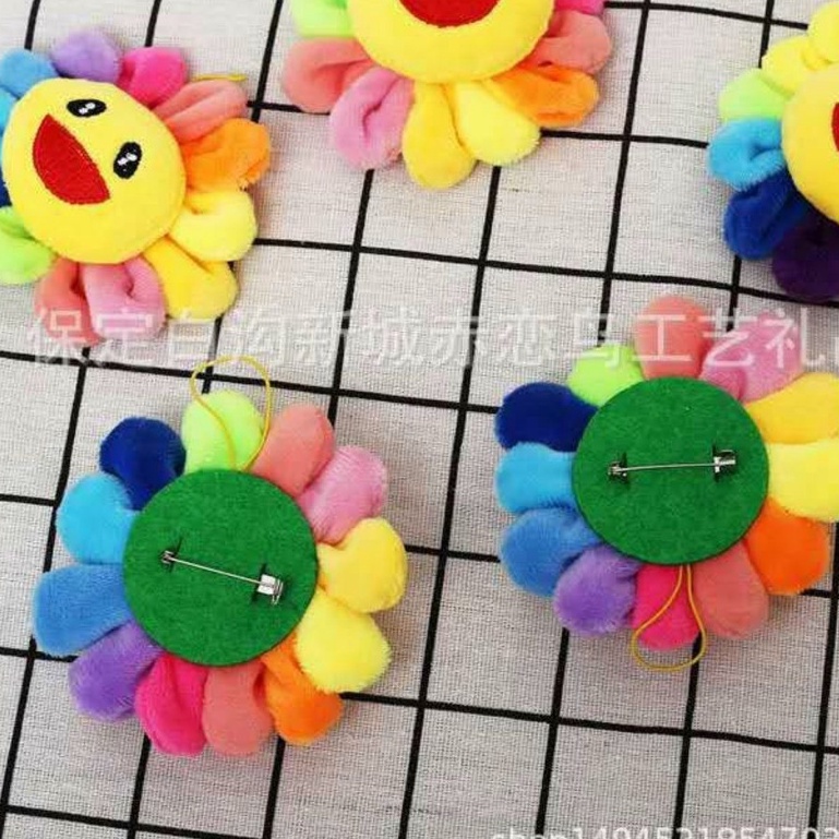 (CAO CẤP) Cài Bông Hoa Takashi Murakami Kiki Kaikai nhồi bông màu sắc cầu vồng xinh xắn dễ thương 𝗚𝗜𝗔𝗗𝗨𝗡𝗚𝗛𝗔𝗡𝗢𝗜𝟯𝟵