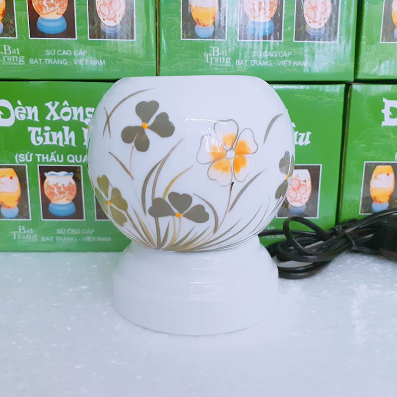 [COMBO x4] Bộ đèn xông tinh dầu gốm sứ Bát Tràng - Size tùy chọn