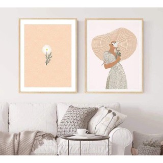 Bộ tranh Canvas 2 bức treo tường 30x40cm Boho style - Future Decor