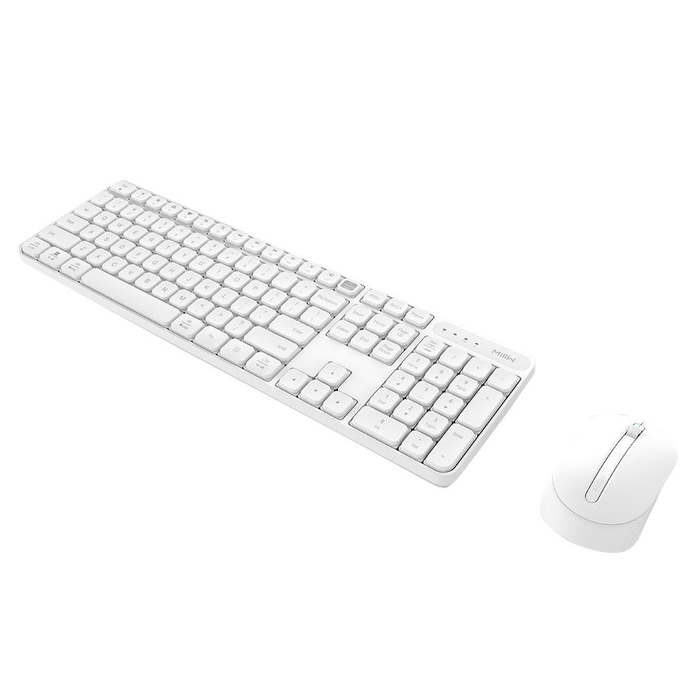 Bộ Bàn Phím Và Chuột MIIIW Chính Hãng, Bàn Phím Di Động 104 Phím Không Dây Cho Văn Phòng Chuột Chống Trượt 2.4GHz