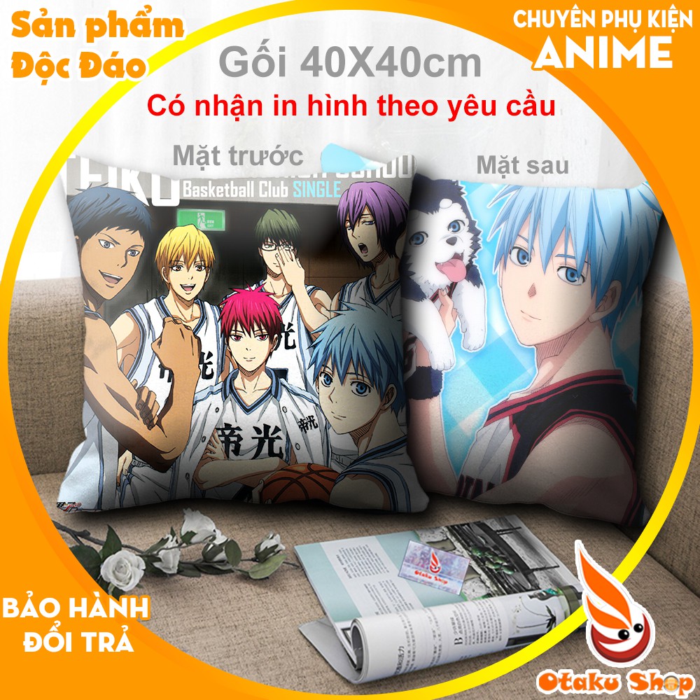 Áo gối, bao gối, gối sofa, gối tựa lưng 40x40 Anime Kuroko No Basket - Otaku Shop