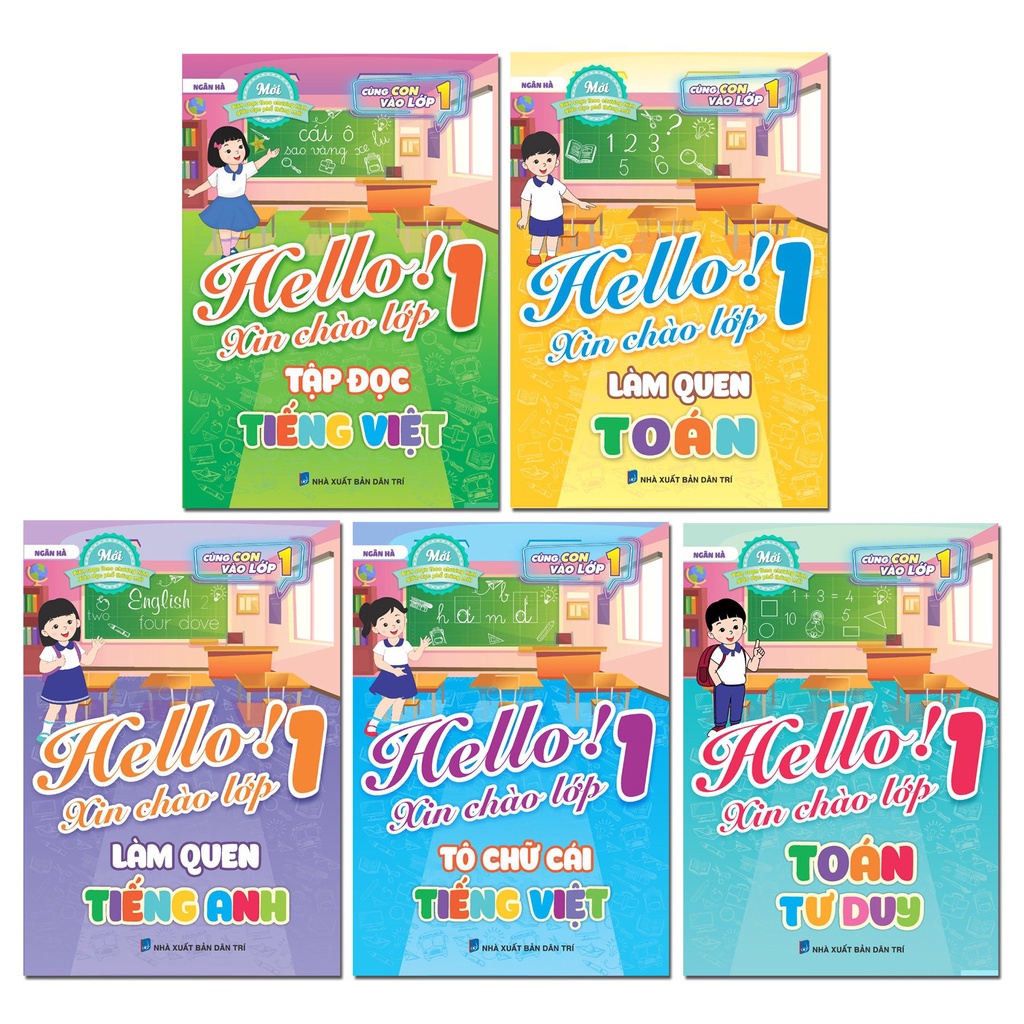 Sách - Hello! Xin Chào Lớp 1 - Cùng Con Vào Lớp 1 Dành Cho Bé 3-6 Tuồi - Lẻ tùy chọn