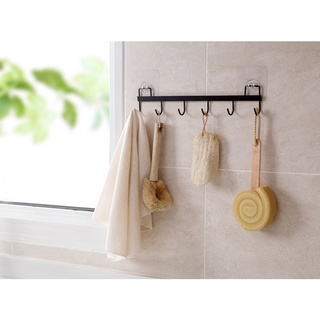 Móc dán đồ đa năng 6 móc kèm 2 miếng dán 32.5x6.5cm