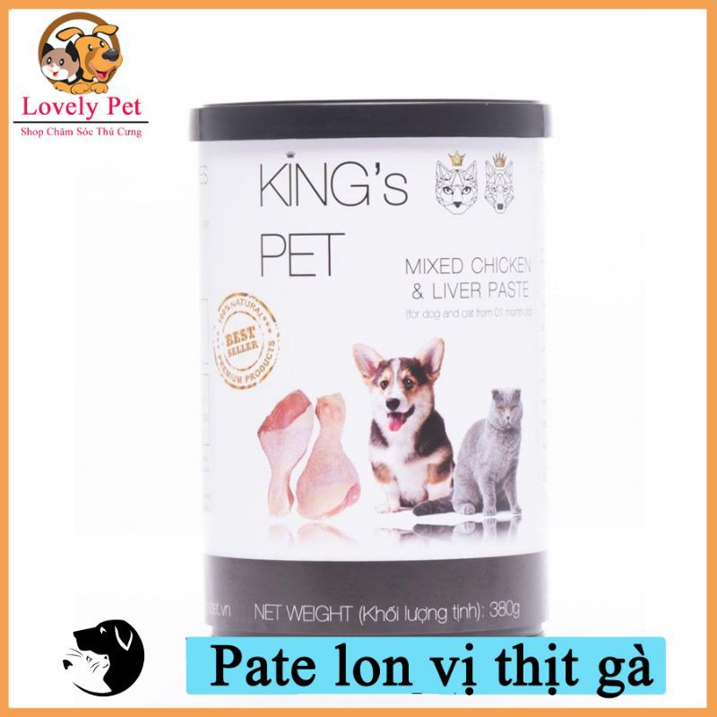[THỨC ĂN ĐÓNG HỘP] - Pate King’s Pet lon 380g thức ăn cho cún và mèo