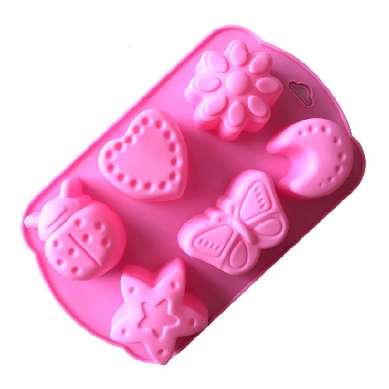 Khuôn silicon làm thạch rau câu, chocolate, làm bánh hình hoa trái tim trăng bướm sao