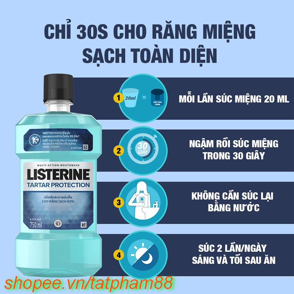 Nước Súc Miệng 250Ml Listerine Healthy Bright Làm Trắng Răng Thơm Miệng, tatpham88 Chất Lượng Tạo Nên Niềm Tin.