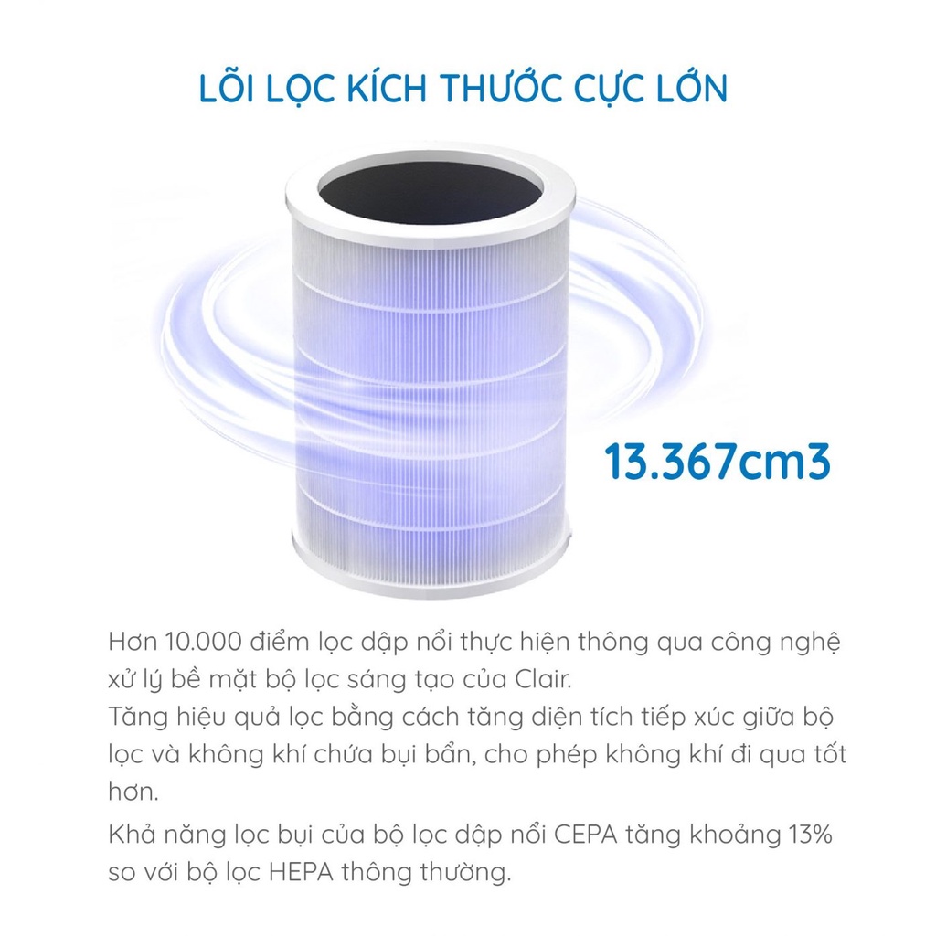 Máy Lọc Không Khí Clair Tower Plus Air Purifier (T1C24) Chính Hãng - Hoàng Hà Mobile