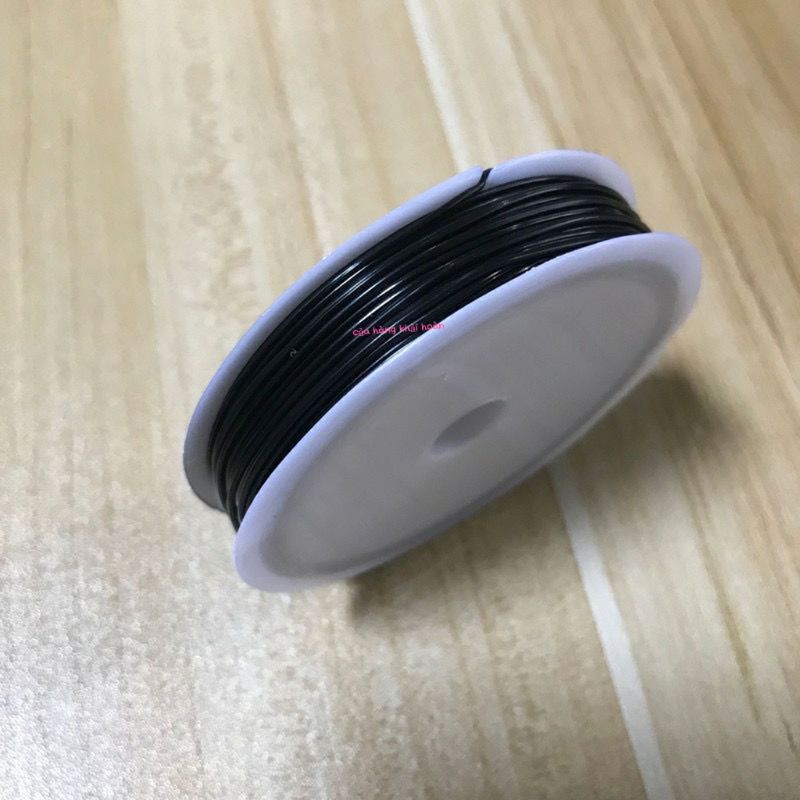 Cuộn dây thun Trắng Đen dây cước lụa xâu vòng 10 cuôn/Lốc