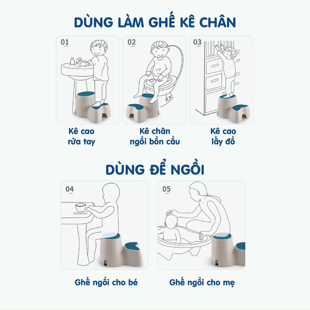 Ghế bậc kê chân ngồi toilet cho bé HOLLA