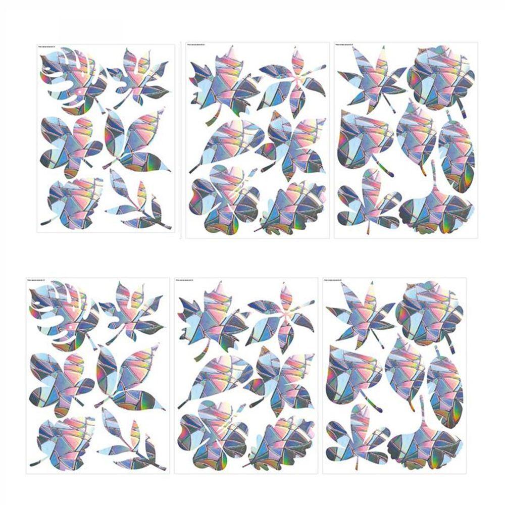 YNATURAL Miếng Dán Cửa Sổ Chống Va Chạm Họa Tiết Lá Và Bướm