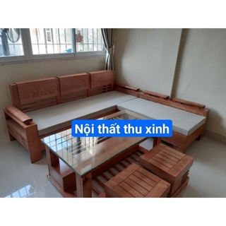 Bàn ghế phòng khách sồi nga 2m×1,8m