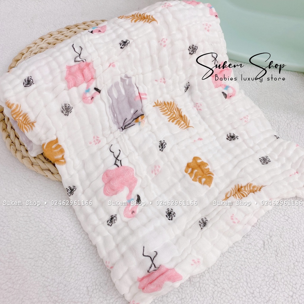 Khăn Tắm Xô Nhăn 6 lớp Xuất Nhật Cực Đẹp Loại To Cho Bé