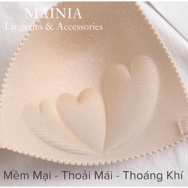 Áo Lót Bra Tim Đúc Su Trơn Nâng Ngực Không Gọng ĐỆM Mỏng Dây Mảnh Cài Sau Freesize Hot Hít Dễ Thương Sexy Mainia Shop