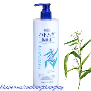 Nước cân bằng  ý dĩ Hatomugi dưỡng ẩm, trắng da dành cho da mặt 500 ml (Nhật Bản)