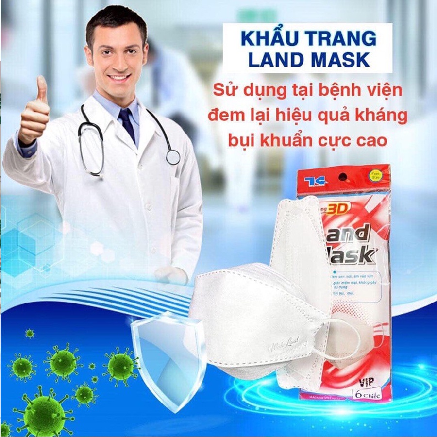 Khẩu trang y tế tặng kèm Omron - Túi 6 chiếc