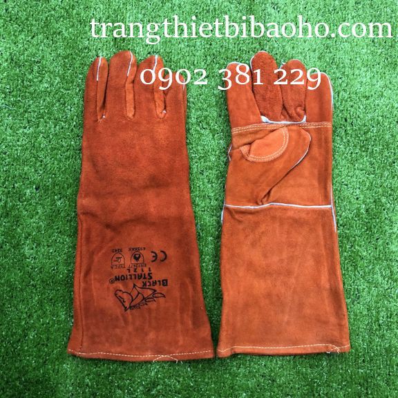 Găng Tay Da Hàn Black Stallion 112L Con Ngựa (Orange) - 40cm