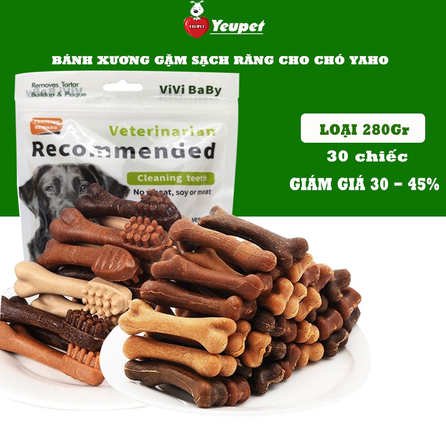 Xương gặm cho chó Vivibaby-thức ăn cho chó sạch răng thơm miệng 30 chiếc -240g _ CSP41