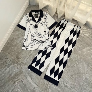 ĐỒ BỘ PYJAMA NỮ XƯỚC THIẾT KẾ IN FULL