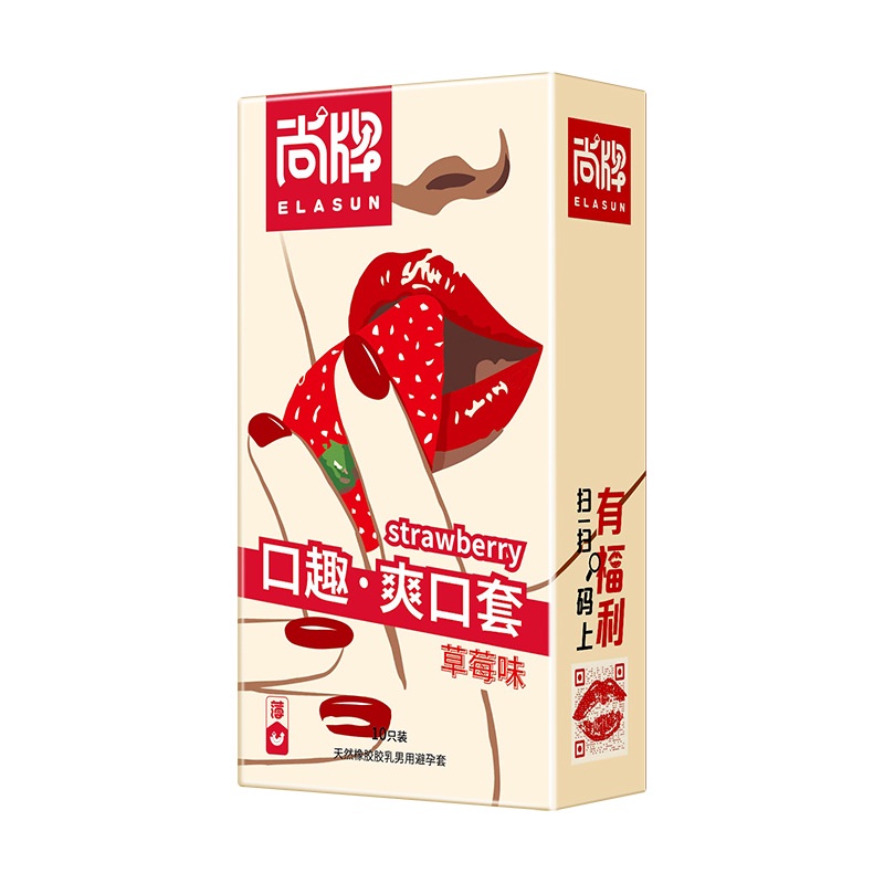 Bao Cao Su QH  Bằng M.iệng Oral Sex - Hương Dâu Hộp 10 Cái