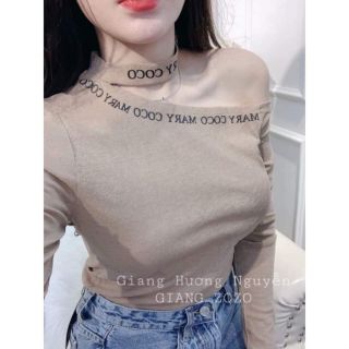 Áo thun giấy cổ choker