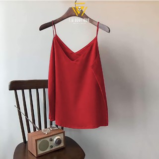 Áo Hai Dây Nữ, Áo 2 Dây Lụa Satin Siêu Dẹp ( C01 )