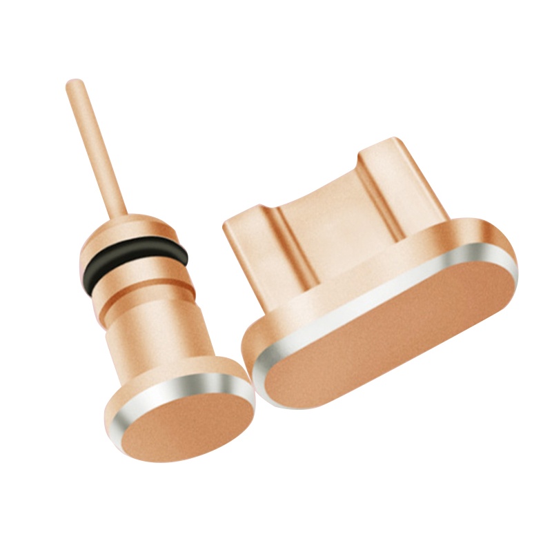 Bộ 2 Nút Bịt Cổng Micro USB Chống Bụi Bằng Kim Loại Cho Điện Thoại
