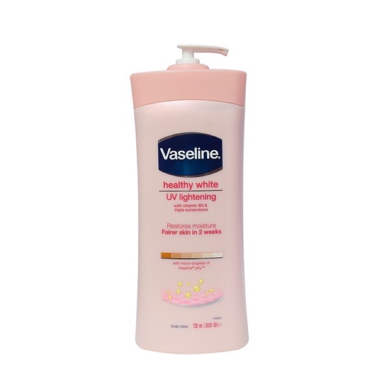 Sữa dưỡng thể trắng da Vaseline healthy white uv lightening body lotion - Hàng chính hãng
