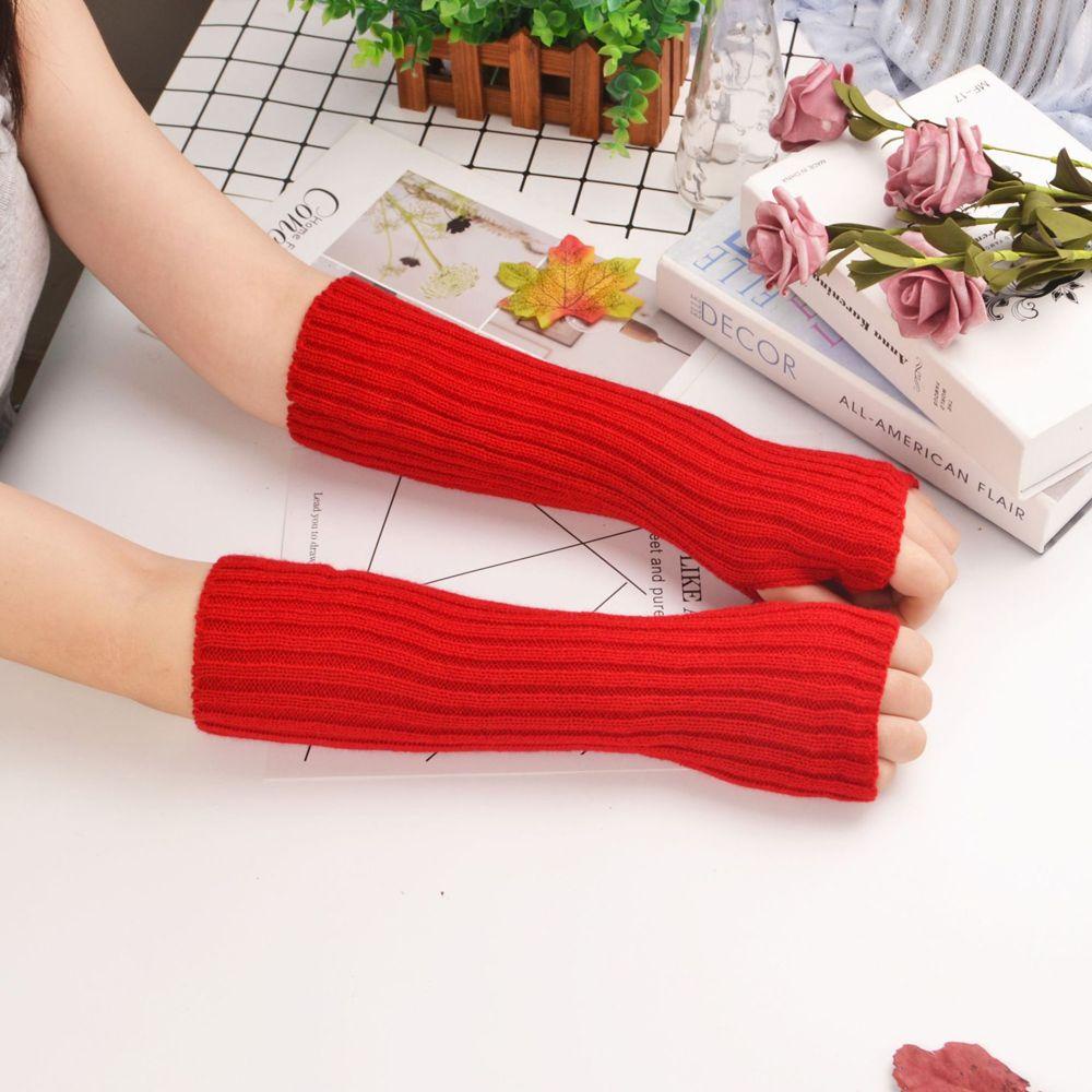 Găng Tay Hở Ngón Giữ Ấm Màu Sắc Đơn Giản Cho Nam MXMUSTY