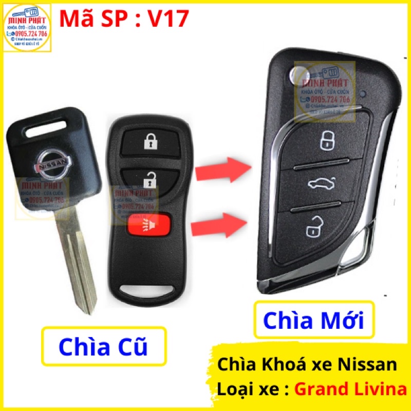 Chìa khoá xe Ô tô Nissan Grand Livina đời mới