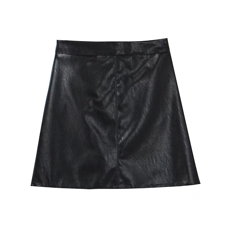 Chân váy da nữ, chân váy chữ A đủ màu có quần bên trong chất da mềm xịn phong cách Hàn Quốc 2021